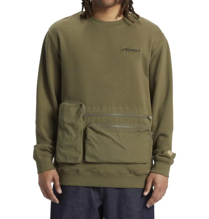 Men DC Shoes Sweatshirts and Hoodies Star Wars DC Grogu Sweatshirt Ivy Green
