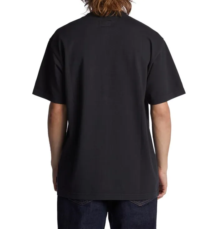 Men DC Shoes TShirts DC 1994 Pocket TShirt Black Garment Dye