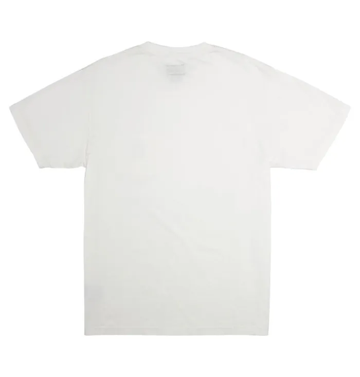 Men DC Shoes TShirts DC 1994 Pocket TShirt Lily White Garment Dye