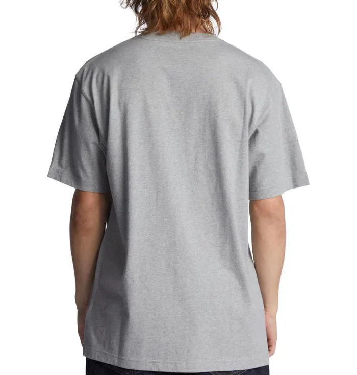 Men DC Shoes TShirts DC Star Fill Heritage TShirt Heather Greywarm Ice Dye