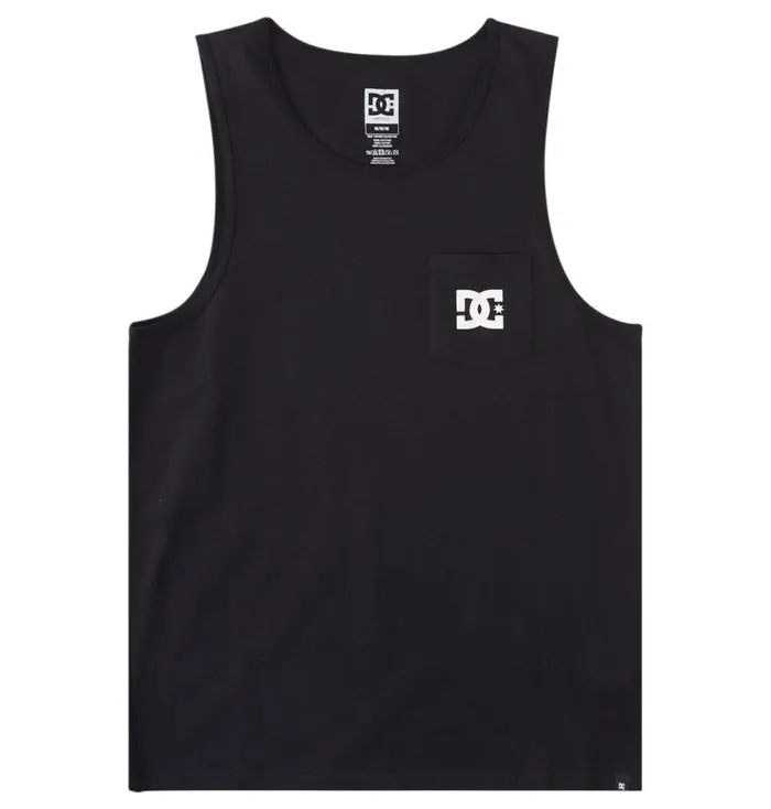 Men DC Shoes TShirts DC Star Pocket Tank Top Black