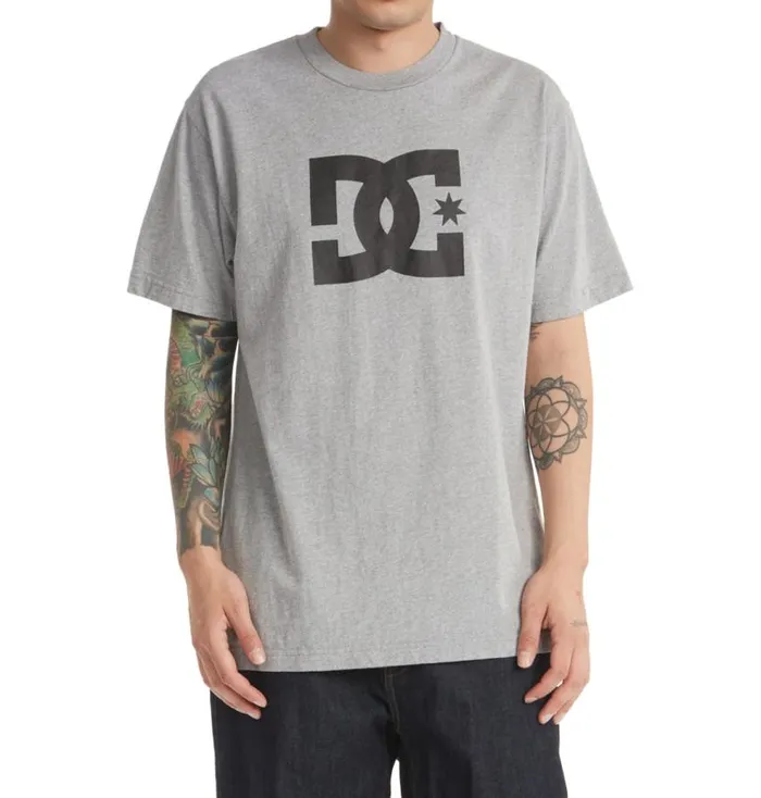 Men DC Shoes TShirts DC Star TShirt Heather Grey