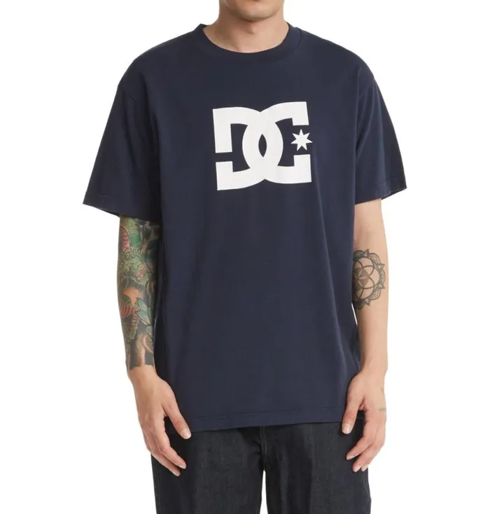 Men DC Shoes TShirts DC Star TShirt Navy Blazer