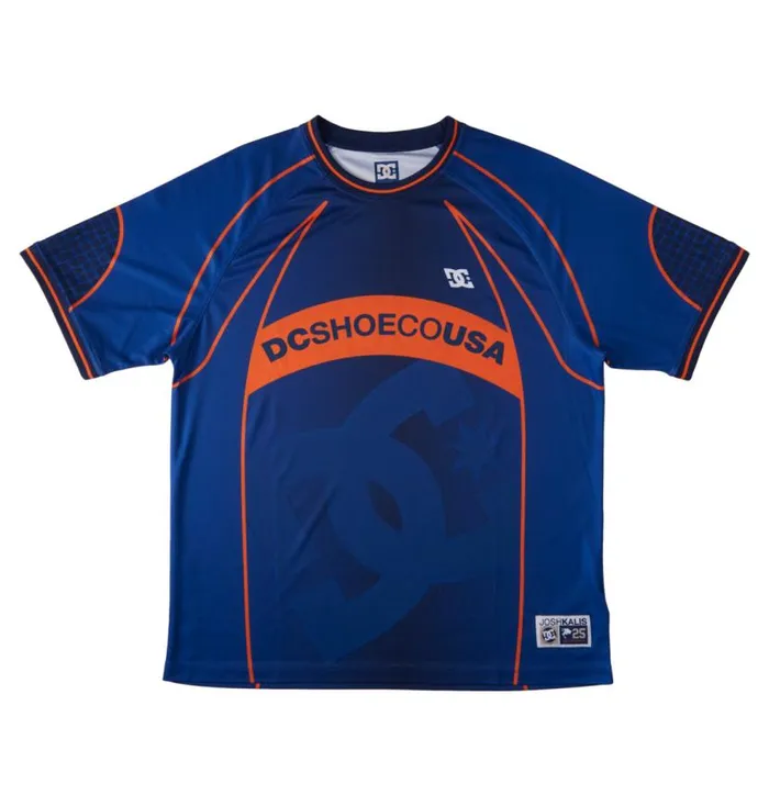 Men DC Shoes TShirts DC Supertour Soccer Jersey Nautical Blue