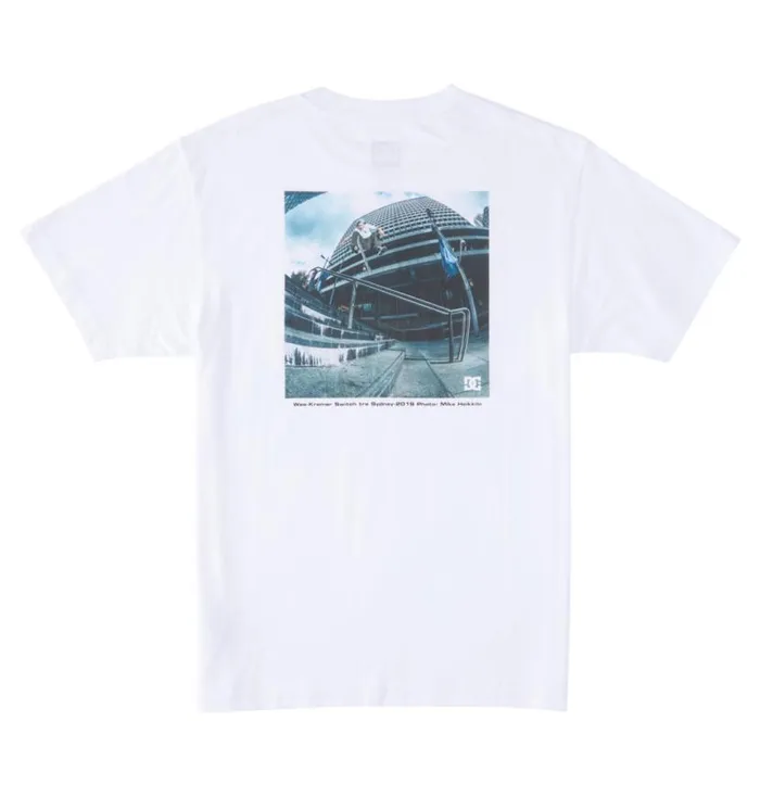 Men DC Shoes TShirts Heikkila Sw 360 Flip TShirt White