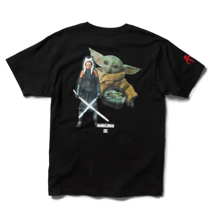 Men DC Shoes TShirts Star Wars DC Ahsoka Tano Glamour Shot TShirt Black