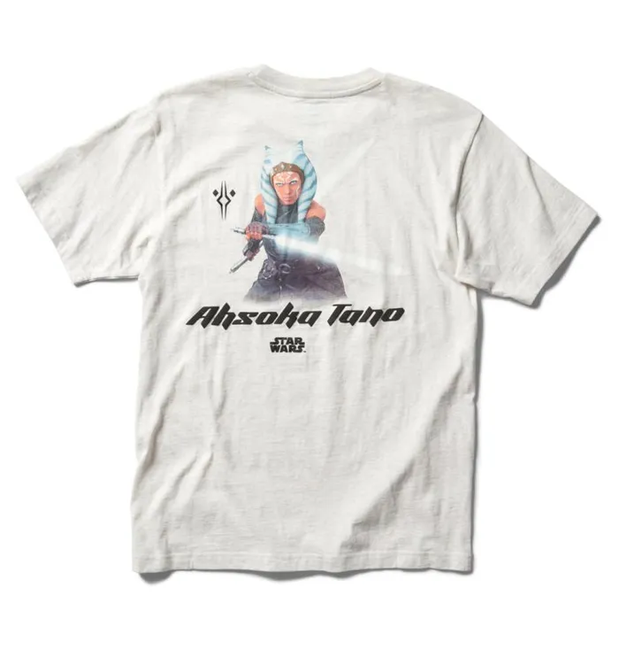 Men DC Shoes TShirts Star Wars DC Ahsoka Tano TShirt Snow Heather