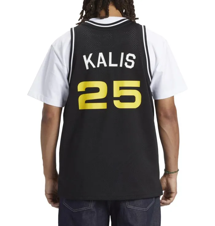 Men DC Shoes TShirts Thrasher DC Basketball Jersey Black