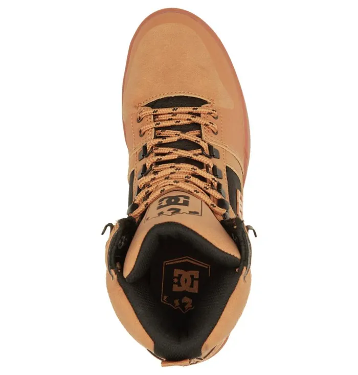 Men DC Shoes Winter Boots Pure HighTop WaterResistant Winter Boots Wheatblack