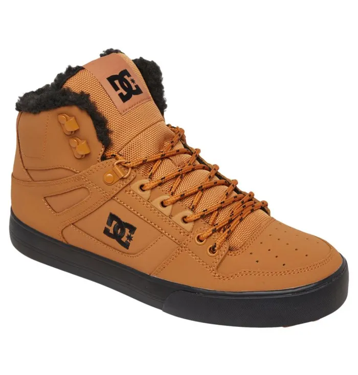 Men DC Shoes Winter Boots Pure HighTop Winter Shoes Wheatblack