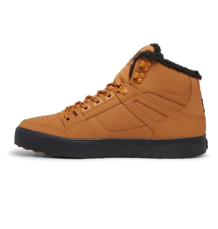 Men DC Shoes Winter Boots Pure HighTop Winter Shoes Wheatblack