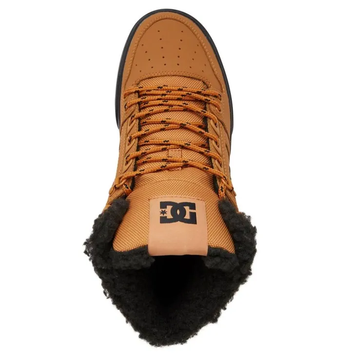 Men DC Shoes Winter Boots Pure HighTop Winter Shoes Wheatblack