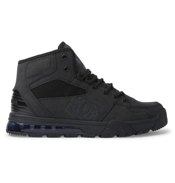 Men DC Shoes Winter Boots Versatile HI HighTop WaterResistant Winter Boots Blackblackblack