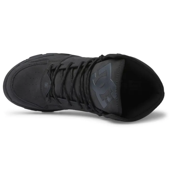 Men DC Shoes Winter Boots Versatile HI HighTop WaterResistant Winter Boots Blackblackblack