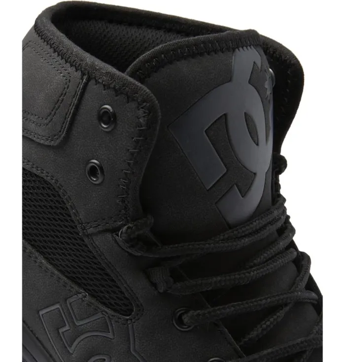 Men DC Shoes Winter Boots Versatile HI HighTop WaterResistant Winter Boots Blackblackblack