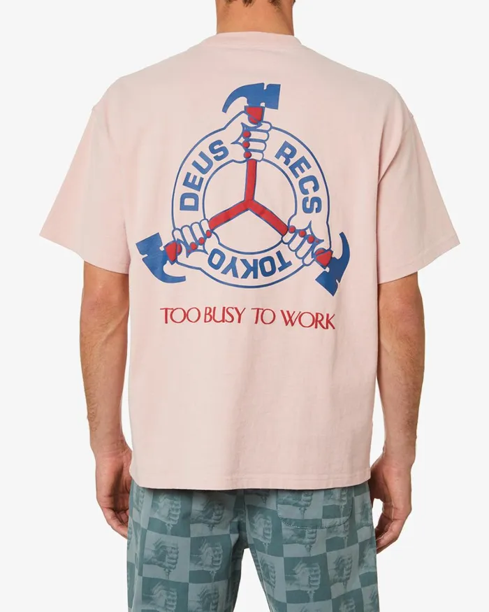 Men Divine Hammer Tee 8211 Zephyr Pink Deus Ex Machina Tees Men Divine Hammer Tee 8211 Zephyr Pink Deus Ex Machina Tees