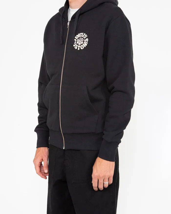 Men Elevation Zip Hoodie 8211 Black Deus Ex Machina HoodiesFleece Men Elevation Zip Hoodie 8211 Black Deus Ex Machina HoodiesFleece