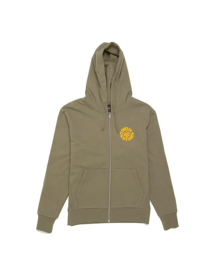 Men Elevation Zip Hoodie 8211 Clover Green Deus Ex Machina HoodiesFleece Men Elevation Zip Hoodie 8211 Clover Green Deus Ex Machina HoodiesFleece