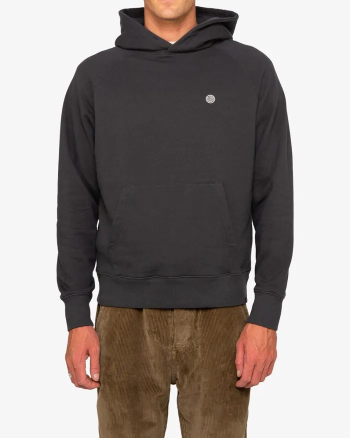 Men Felix Plain Hoodie 8211 Phantom Black Deus Ex Machina HoodiesFleece