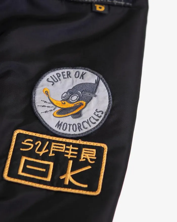 Men Flight Overdye Jacket 8211 Black Deus Ex Machina Jackets Men Flight Overdye Jacket 8211 Black Deus Ex Machina Jackets