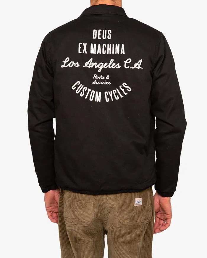 Men Fortitude Coach Jacket 8211 Black Deus Ex Machina Jackets Men Fortitude Coach Jacket 8211 Black Deus Ex Machina Jackets