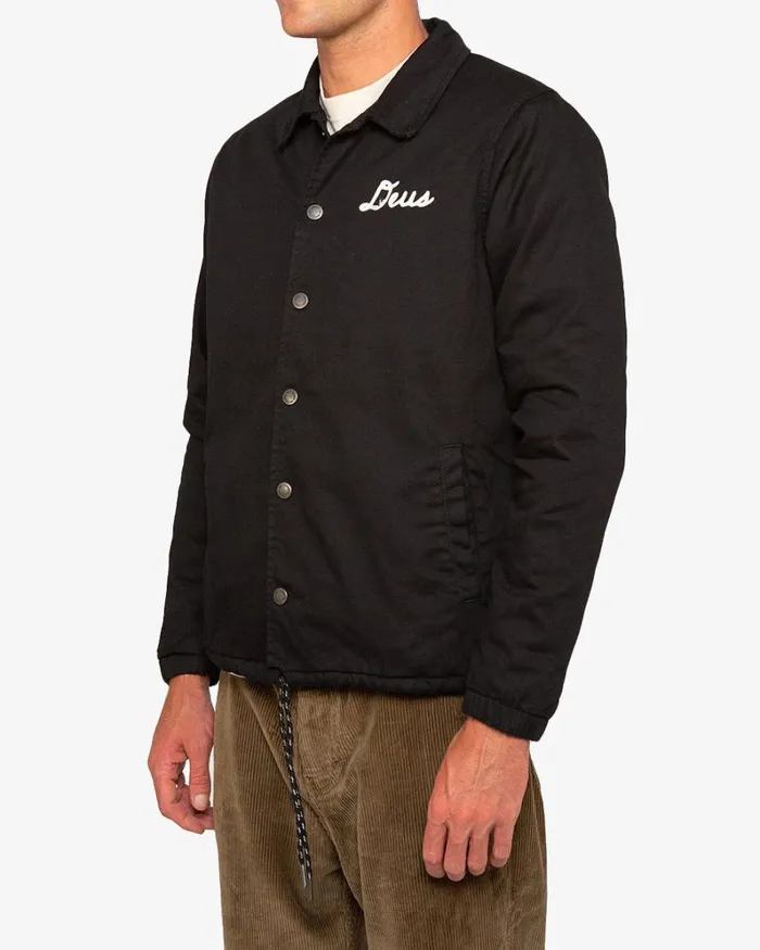 Men Fortitude Coach Jacket 8211 Black Deus Ex Machina Jackets Men Fortitude Coach Jacket 8211 Black Deus Ex Machina Jackets