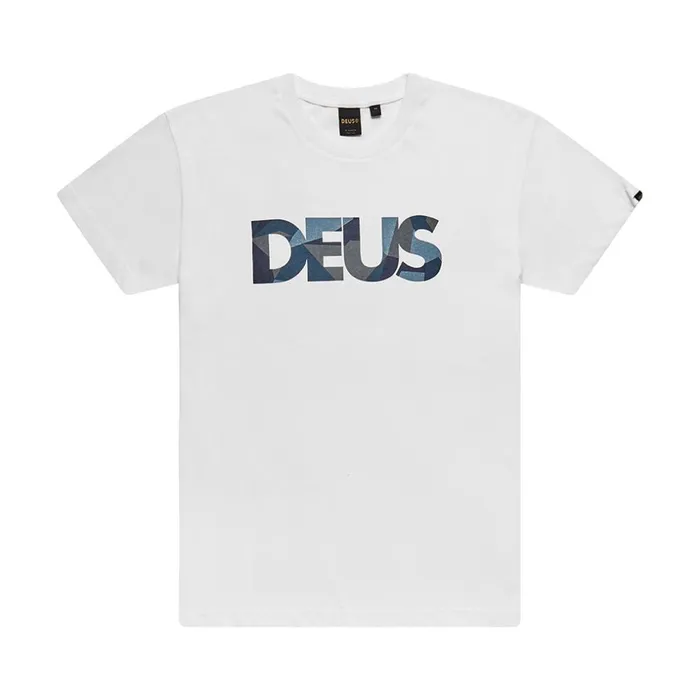 Men Geokamo All Caps Tee 8211 Vintage White Deus Ex Machina Tees