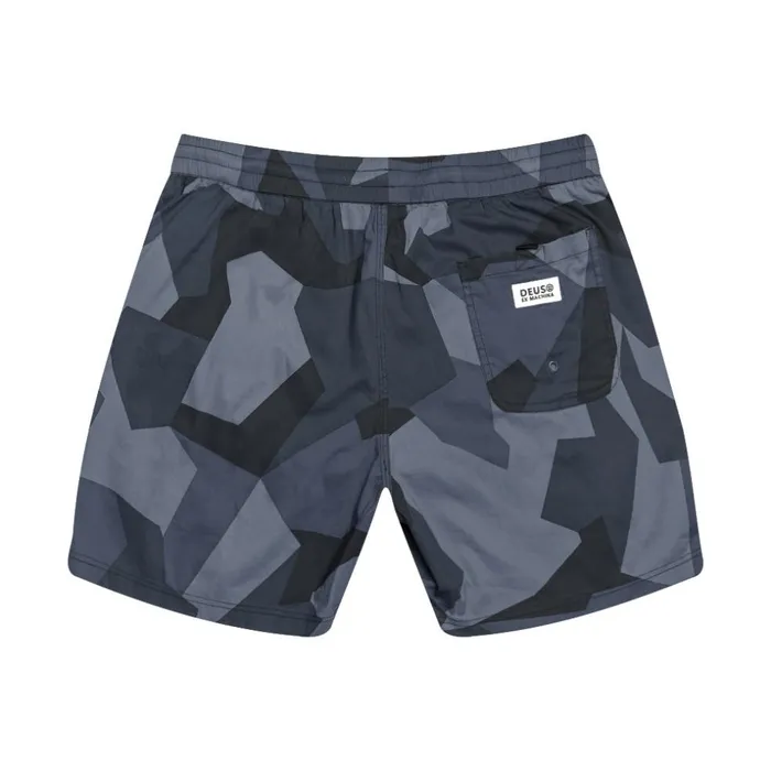 Men Glide Geo Swimshort 8211 Blue Camo Deus Ex Machina Shorts Men Glide Geo Swimshort 8211 Blue Camo Deus Ex Machina Shorts