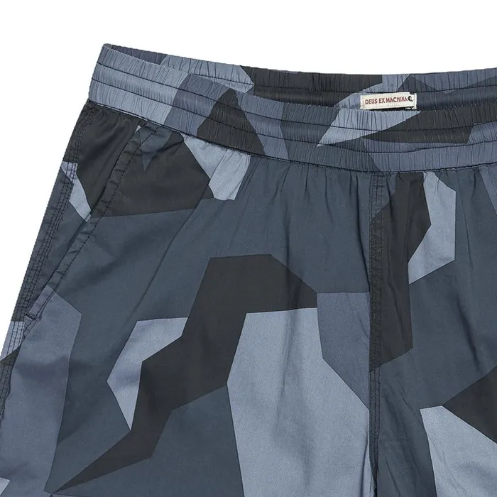 Men Glide Geo Swimshort 8211 Blue Camo Deus Ex Machina Shorts Men Glide Geo Swimshort 8211 Blue Camo Deus Ex Machina Shorts