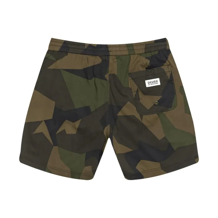 Men Glide Geo Swimshort 8211 Green Camo Deus Ex Machina Shorts Men Glide Geo Swimshort 8211 Green Camo Deus Ex Machina Shorts