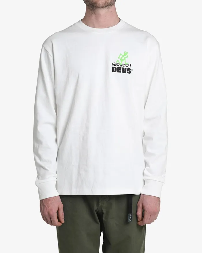 Men Go Long Sleeve Tee 8211 Vintage White Deus Ex Machina Tees