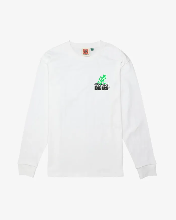Men Go Long Sleeve Tee 8211 Vintage White Deus Ex Machina Tees Men Go Long Sleeve Tee 8211 Vintage White Deus Ex Machina Tees
