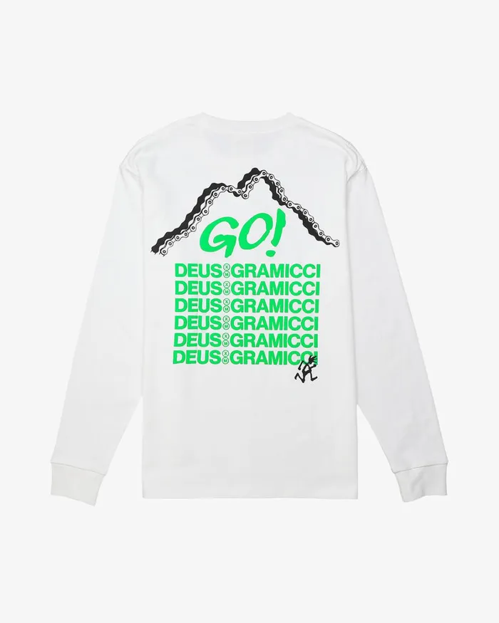 Men Go Long Sleeve Tee 8211 Vintage White Deus Ex Machina Tees Men Go Long Sleeve Tee 8211 Vintage White Deus Ex Machina Tees