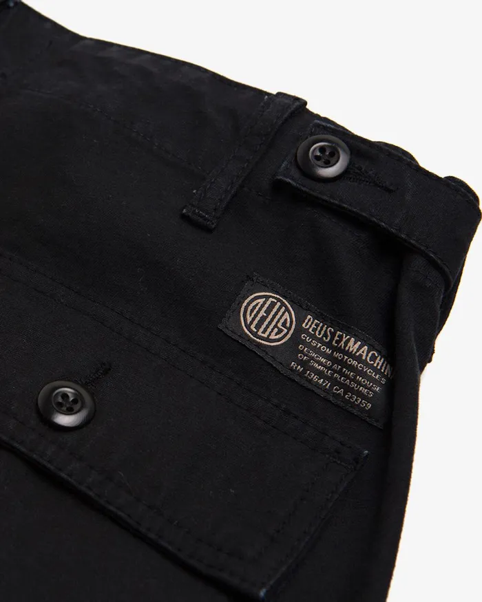 Men Harris Cropped Fatigue Pant 8211 Black Deus Ex Machina Pants Men Harris Cropped Fatigue Pant 8211 Black Deus Ex Machina Pants