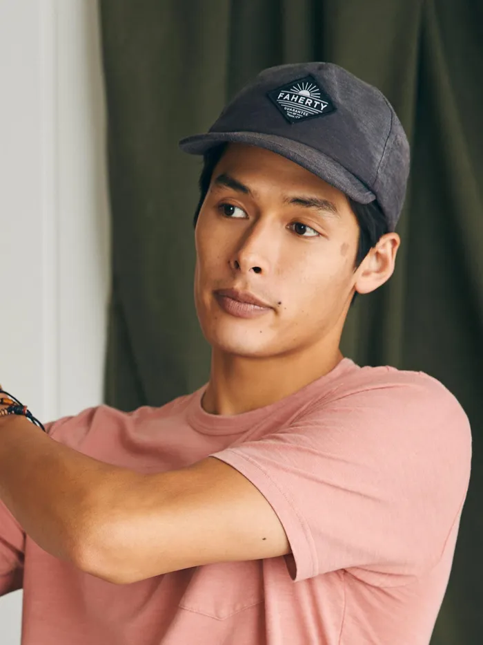 Men Hats Faherty All Day Front Seam Hat Charcoal