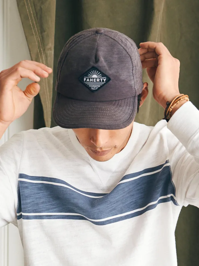 Men Hats Faherty All Day Front Seam Hat Charcoal