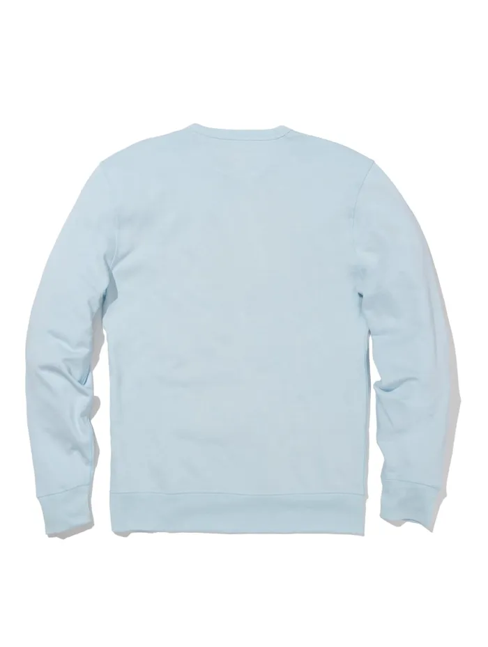 Men Hoodies and Sweatshirts Faherty Charleston LongSleeve Terry Crewneck Blue Oasis