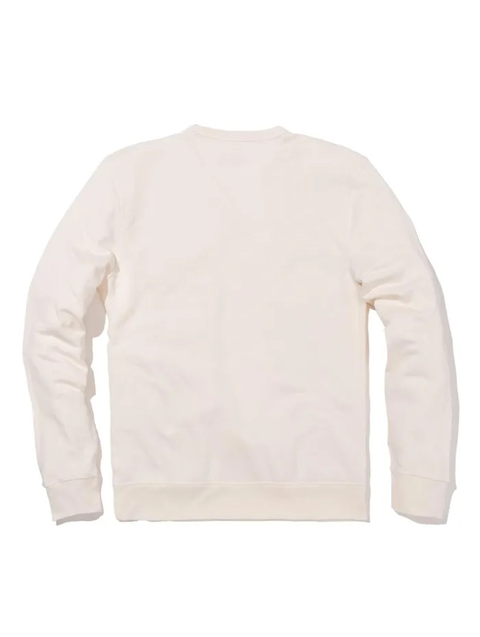 Men Hoodies and Sweatshirts Faherty Charleston LongSleeve Terry Crewneck Solar White
