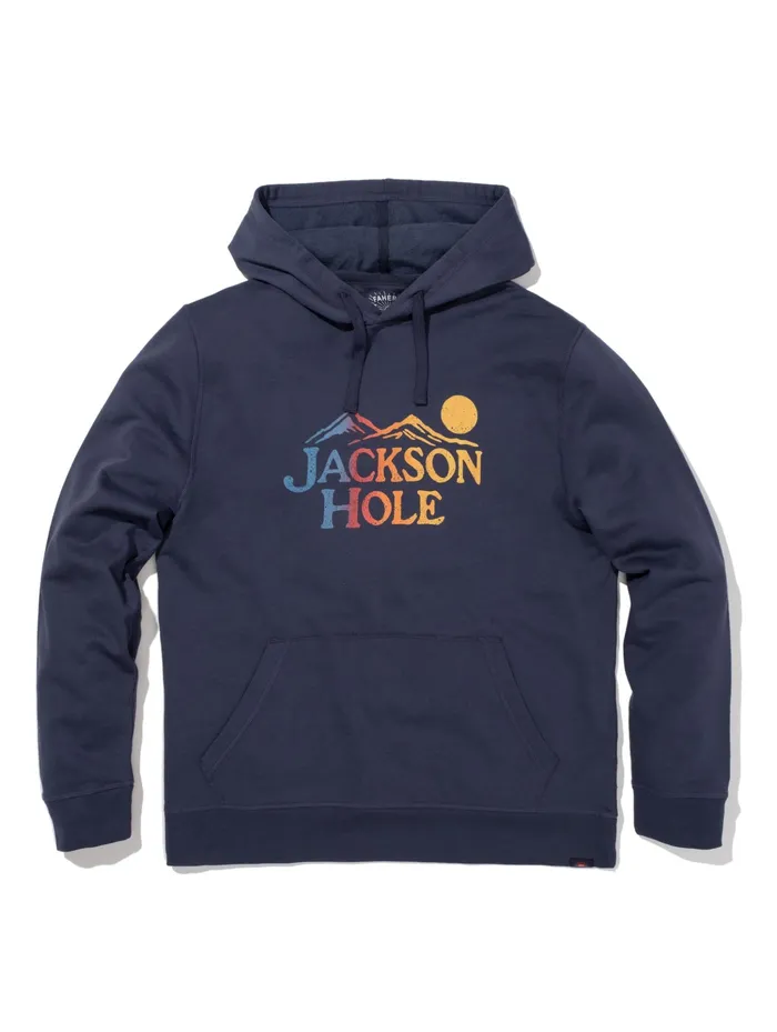 Men Hoodies and Sweatshirts Faherty Jackson Hole Popover Hoodie Dune Navy