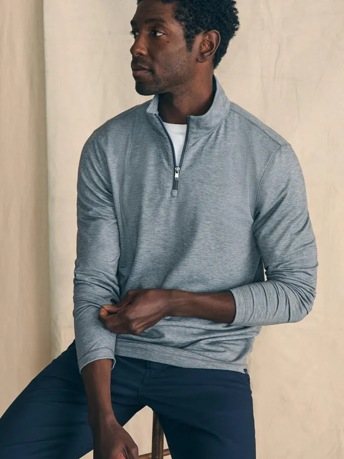 Men Hoodies and Sweatshirts Faherty Movement Quarter Zip Fall Rock Feeder
