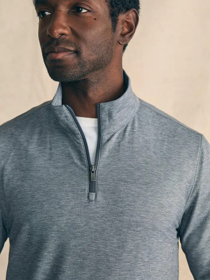 Men Hoodies and Sweatshirts Faherty Movement Quarter Zip Fall Rock Feeder