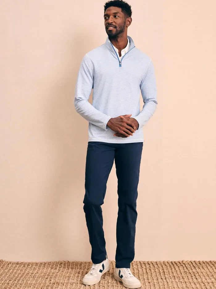 Men Hoodies and Sweatshirts Faherty Movement Quarter Zip Madaket Stripe