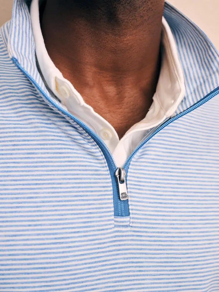 Men Hoodies and Sweatshirts Faherty Movement Quarter Zip Madaket Stripe