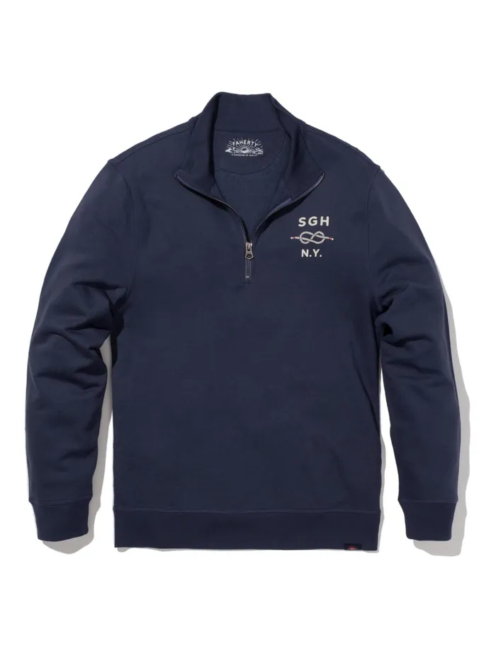 Men Hoodies and Sweatshirts Faherty Sag Harbor Beach Terry Quarter Zip Dune Navy Men Hoodies and Sweatshirts Faherty Sag Harbor Beach Terry Quarter Zip Dune Navy
