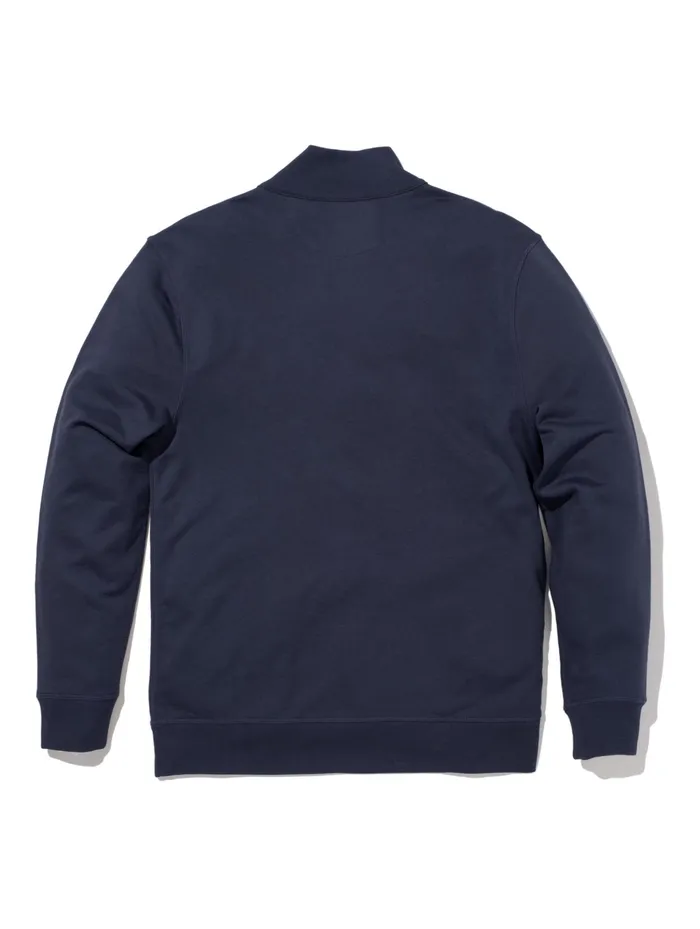 Men Hoodies and Sweatshirts Faherty Sag Harbor Beach Terry Quarter Zip Dune Navy