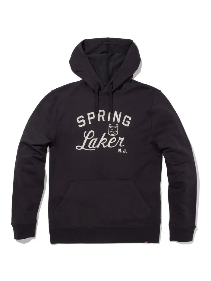 Men Hoodies and Sweatshirts Faherty Spring Lake Popover Hoodie Washed Black