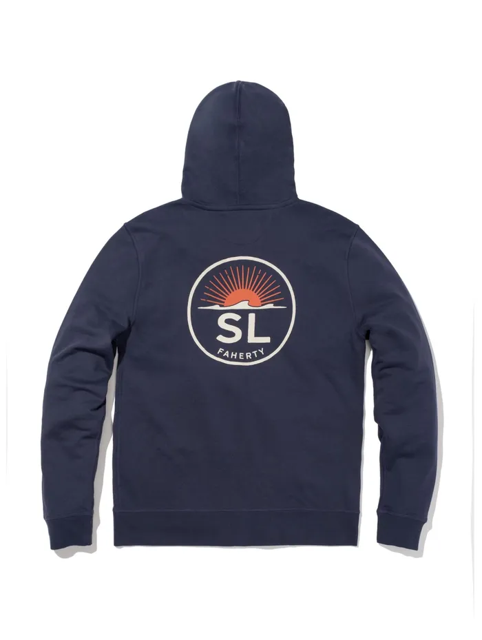 Men Hoodies and Sweatshirts Faherty Spring Lake Zip Hoodie Dune Navy
