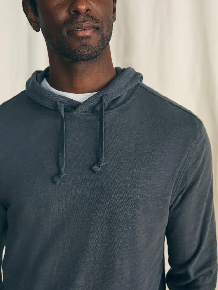 Men Hoodies and Sweatshirts Faherty Sunwashed Slub Hoodie Graphite