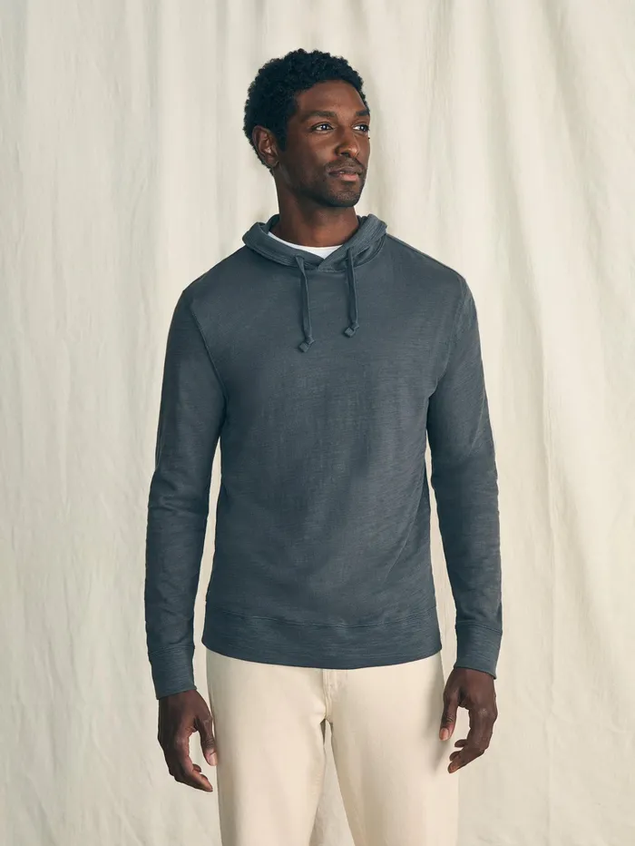 Men Hoodies and Sweatshirts Faherty Sunwashed Slub Hoodie Graphite