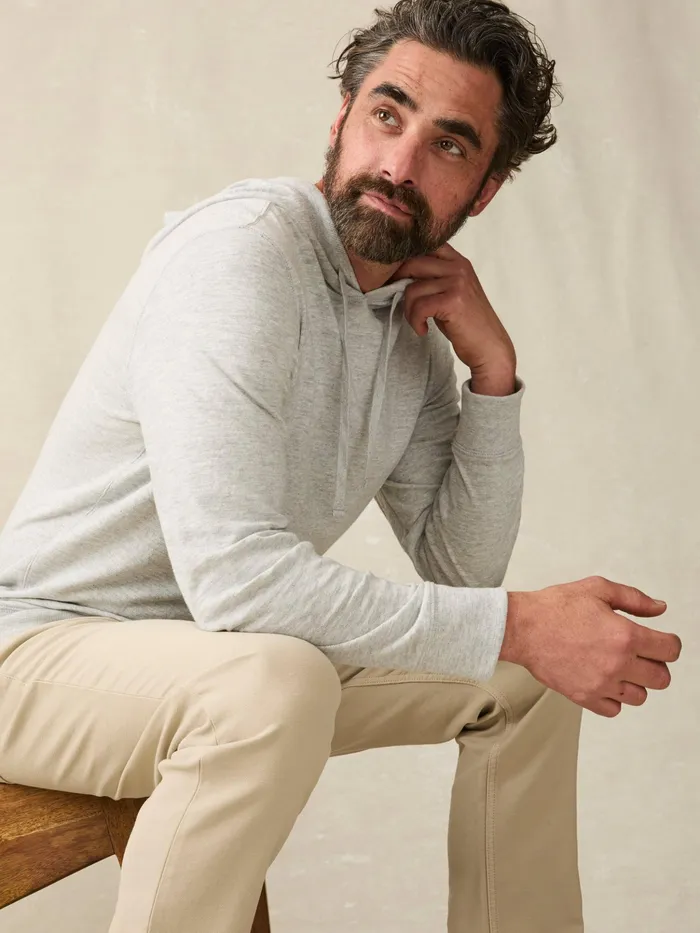 Men Hoodies and Sweatshirts Faherty Sunwashed Slub Hoodie Tall Light Grey Heather Men Hoodies and Sweatshirts Faherty Sunwashed Slub Hoodie Tall Light Grey Heather